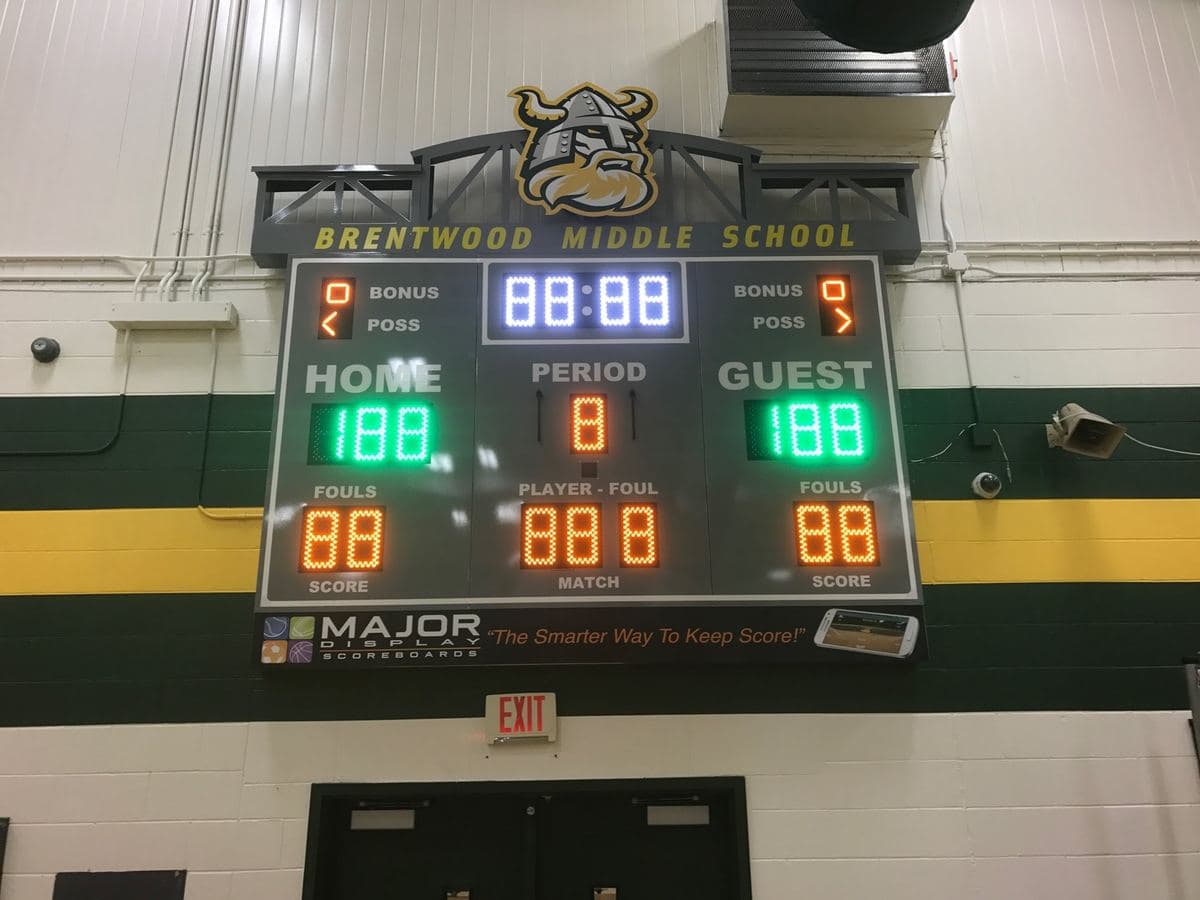 Scoreboards: Rugged, sport-specific traditional scoreboards, customized to your colors and logo, for indoors or out.