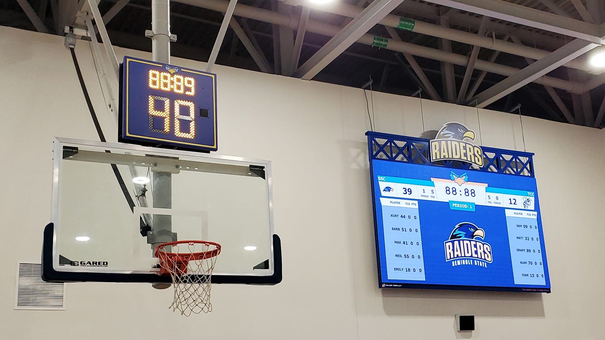 Seminole State: App-controlled scoring across the facility.
