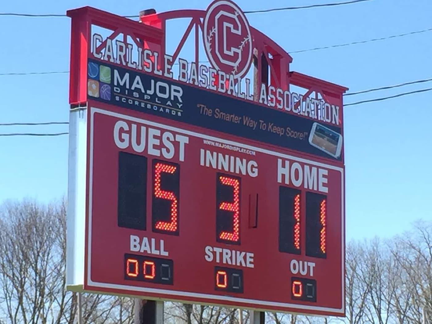 Baseball & Softball scoreboard