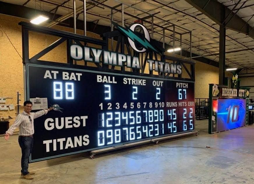 Scoreboards: Major Display installation