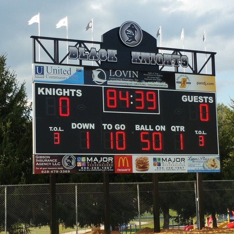 Scoreboards: Major Display installation